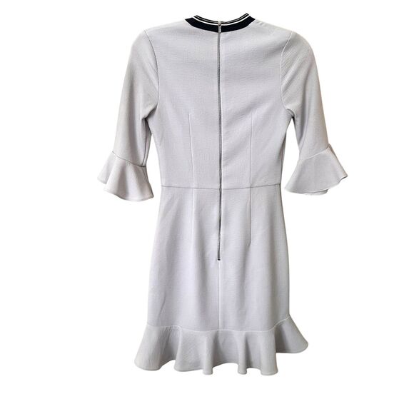 REBECCA VALLANCE Billie Ruffled‎ Mini Dress Ice Blue Sz 2 - Picture 3 of 7